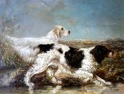 Verner Moore White Typical Verner Moore White hunt scene featuring dogs oil painting on canvas